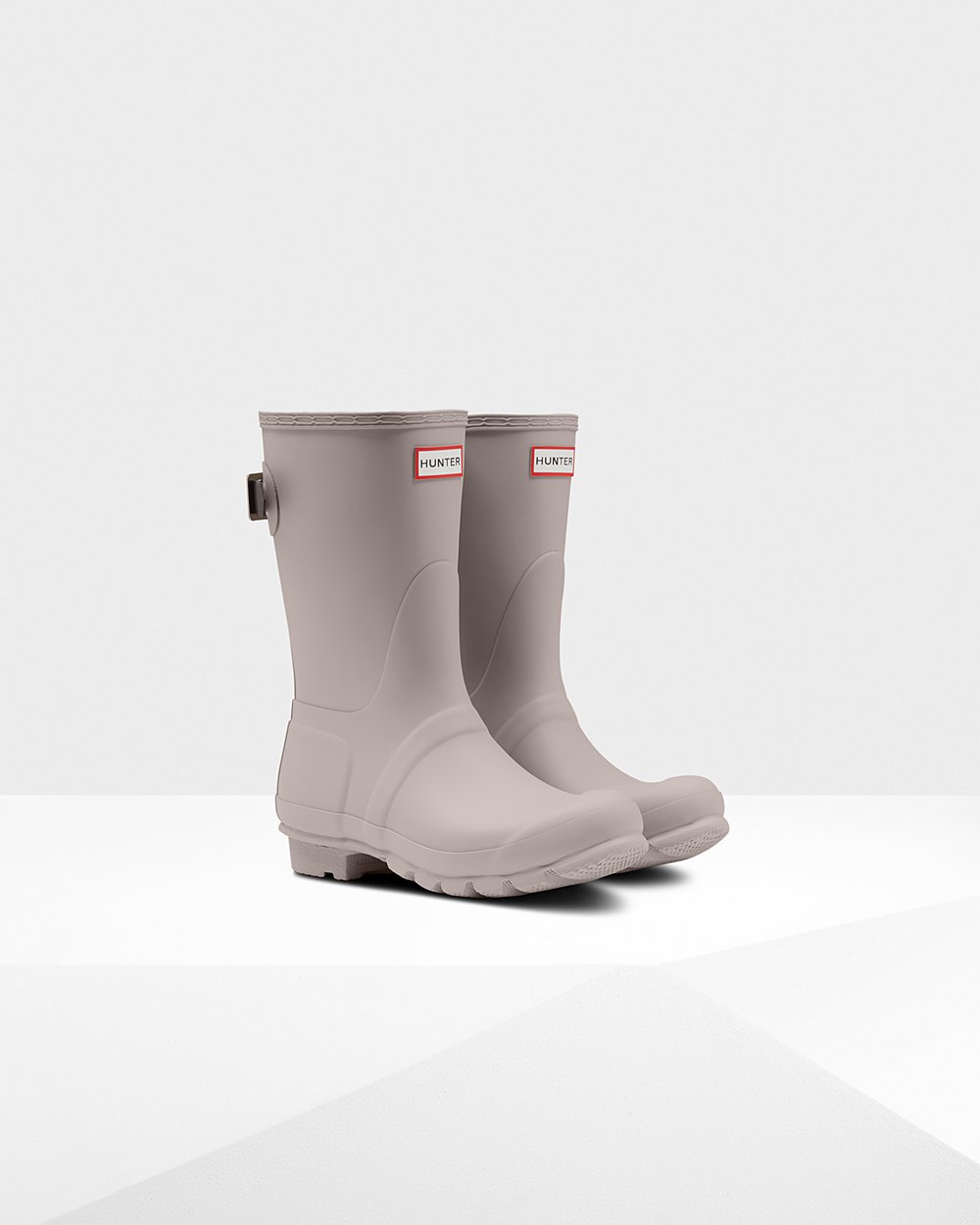 Women Hunter Original Back Adjustable | Short Rain Boots Grey | NZ-24169-KTBM